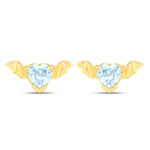 0.40 ct. tw. Blue Topaz Bat Earrings In Sterling Silver