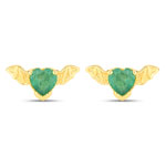 0.36 ct. tw. Emerald Bat Earrings In Sterling Silver