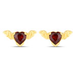 0.40 ct. tw. Garnet Bat Earrings In Sterling Silver