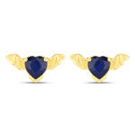 0.40 ct. tw. Blue Sapphire Bat Earrings In Sterling Silver