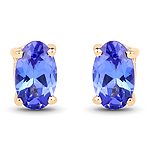 QE308TAN-14KY 0.50 ctw. Genuine Tanzanite Stud Earrings in 14K Yellow Gold