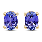 QE4633TAN-14KY 2.00 ctw. Genuine Tanzanite Stud Earrings in 14K Yellow Gold