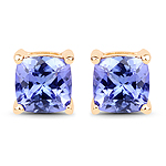 QE5718TAN-14KY 1.62 ctw. Genuine Tanzanite Stud Earrings in 14K Yellow Gold