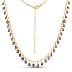 QN1795BRD-14KY 31.50 ct. tw. Genuine Brown Diamond Necklace In 14K Yellow Gold