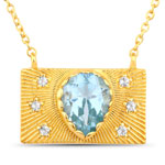 QN2831BTWT-SS18KY 2.03 ct. tw. Blue Topaz and White Topaz Purse Necklace In Sterling Silver