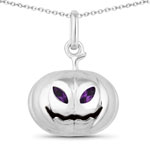 0.14 Carat Genuine Amethyst .925 Sterling Silver Pendant