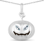 0.18 Carat Genuine Blue Topaz .925 Sterling Silver Pendant