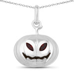 0.20 Carat Genuine Garnet .925 Sterling Silver Pendant