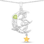 0.25 ct. tw. Peridot Witch Flying Pendant In Sterling Silver