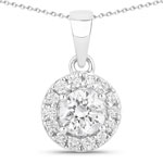1.00 Carat Genuine Lab Grown Diamond .925 Sterling Silver Pendant