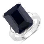 12.80 ct. tw. Dyed Sapphire Solitaire Ring In Sterling Silver