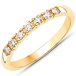 QR24526OWLB-14KY 0.25 ctw. Genuine Champagne Diamond Eternity Ring in 14K Yellow Gold