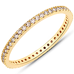 QR25026TTLB-14KY 0.40 ctw. Genuine Champagne Diamond Eternity Ring in 14K Yellow Gold