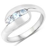 0.74 ct. tw. Genuine Blue Topaz Bypass Ring In Sterling Silver