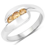 0.55 ct. tw. Genuine Citrine Bypass Ring In Sterling Silver