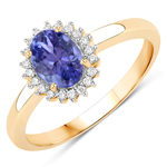 QR29296TANWD-14KY 14K Yellow Gold 0.75 ctw Genuine Tanzanite Ring