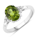 1.79 ct. tw. Peridot and Lab Grown Diamond Cocktail Ring in .925 Sterling Silver